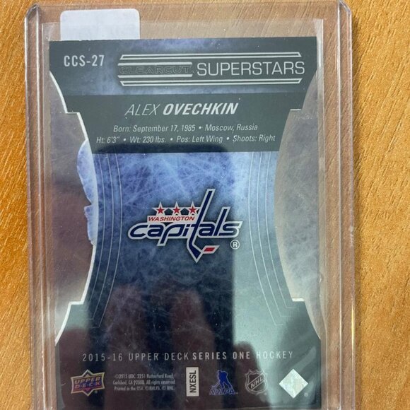 2015-16 Upper Deck Clear Cut Superstars #CCS27 Alexander Ovechkin (COSDH0006) - Picture 2 of 2